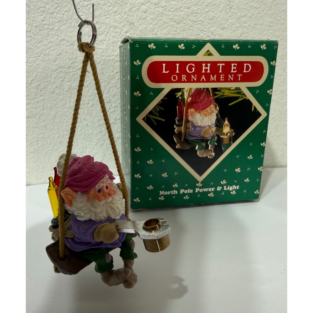 1987 Hallmark Keepsake Magic North Pole Power & Light Elf Ornament 627XPR9333